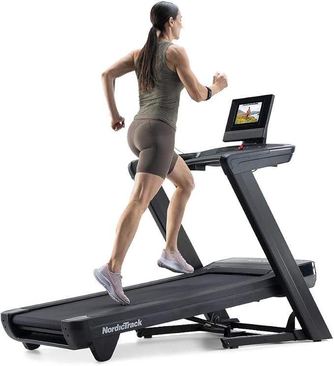 Runner using treadmill